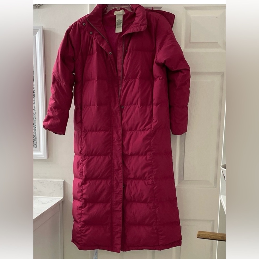 L.L. Bean Women's Long Puffer Coat - Deep Pink